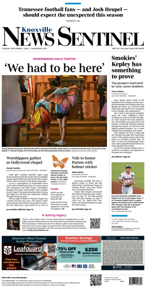 Cover of Knoxville News Sentinel