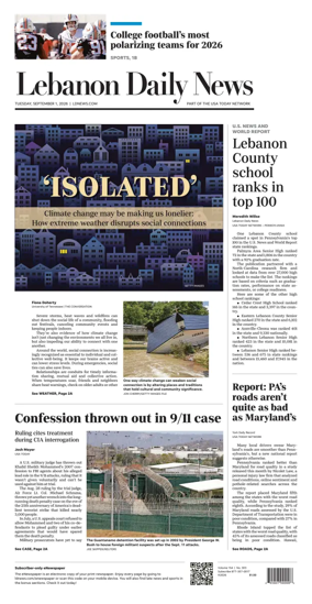 Cover of Lebanon Daily News