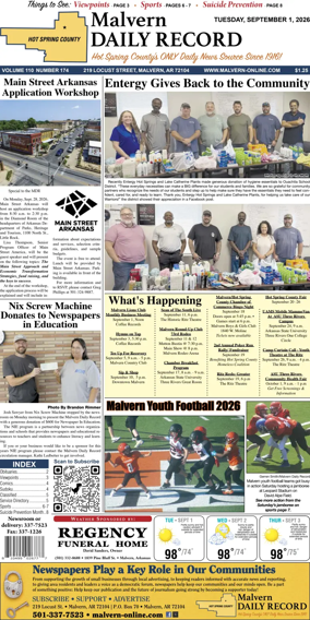 Cover of Malvern Daily Record