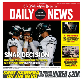 Cover of Philadelphia Daily News