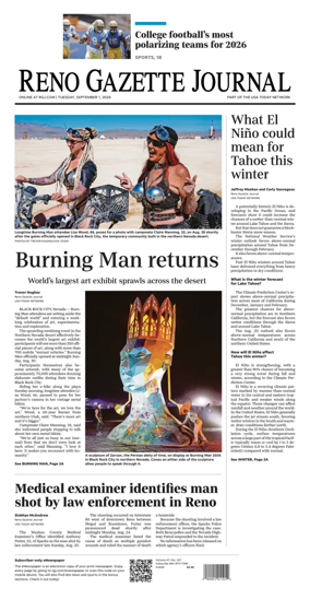 Cover of Reno Gazette Journal