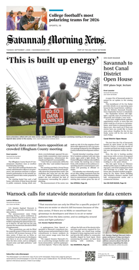 Cover of Savannah Morning News