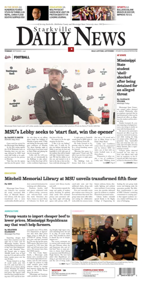Cover of Starkville Daily News
