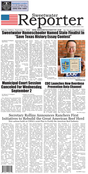 Cover of Sweetwater Reporter