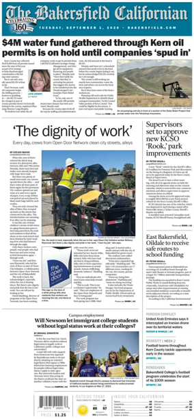 Cover of The Bakersfield Californian