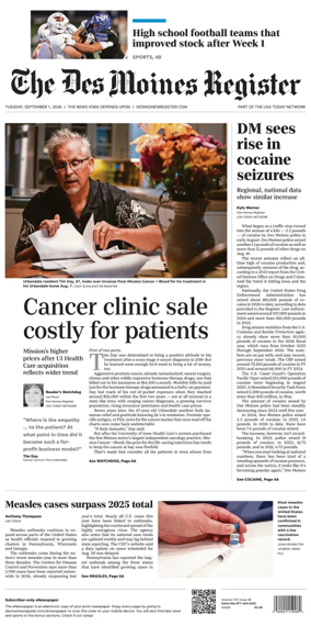 Cover of The Des Moines Register