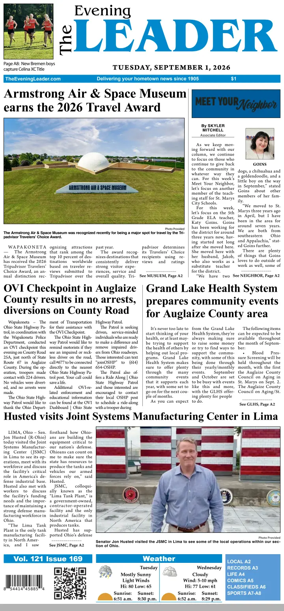 Cover of The Evening Leader