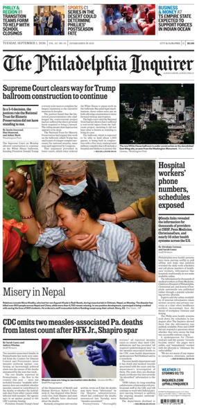 Cover of The Philadelphia Inquirer