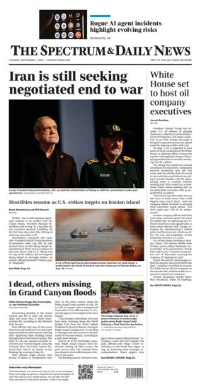 Cover of The Spectrum & Daily News