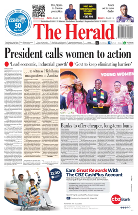 Cover of The Herald (Zimbabwe)