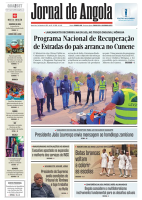 Cover of Jornal de Angola