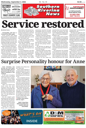 Cover of Southern Riverina news