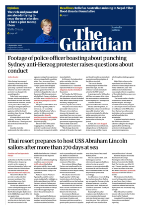 Cover of The Guardian Australia