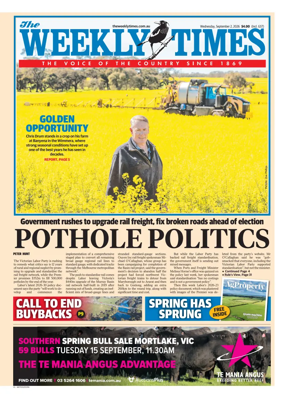 Cover of Weekly Times