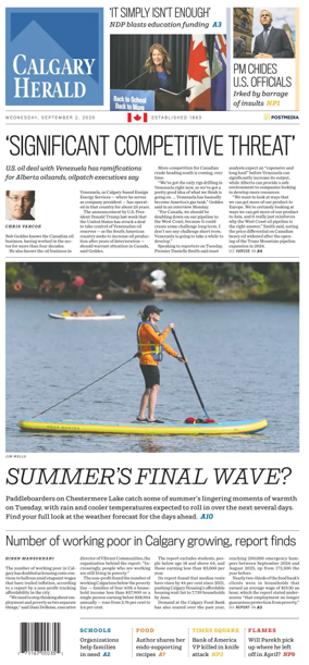 Cover of Calgary Herald