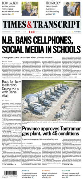 Cover of Times & Transcript