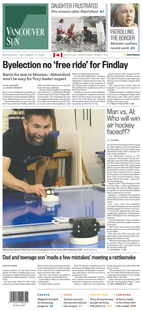 Cover of Vancouver Sun