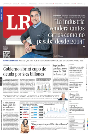 Cover of La Republica (Colombia)