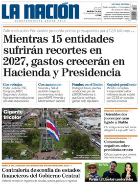 Cover of La Nacion (Costa Rica)