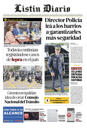 Cover of Listin Diario
