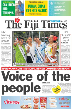 Cover of The Fiji Times