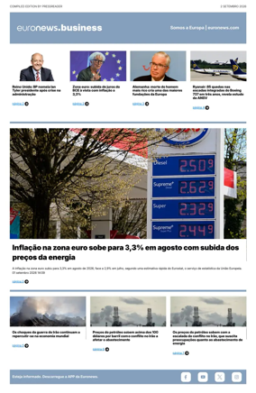 Cover of Euronews Business (Portuguese)
