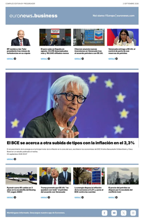 Cover of Euronews Business (Spanish) Compiled Edition