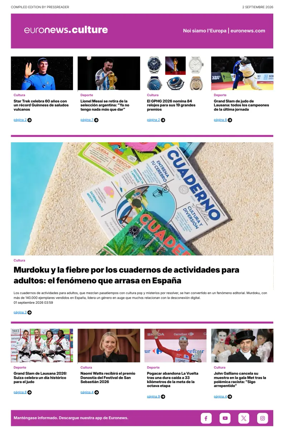 Cover of Euronews Culture and Sport (Spanish) Compiled Edition