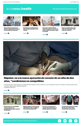 Cover of Euronews Health (Spanish) Compiled Edition