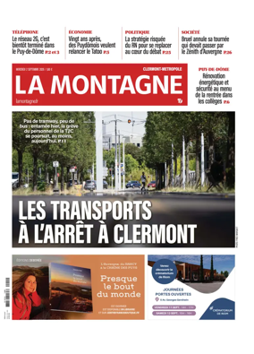 Cover of La Montagne (Clermont-Metropole)