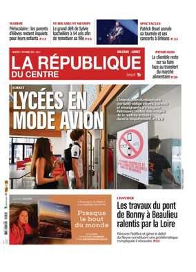 Cover of La Republique du Centre (Orleans - Loiret))