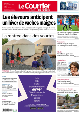 Cover of Le Courrier de l’Ouest (Cholet)