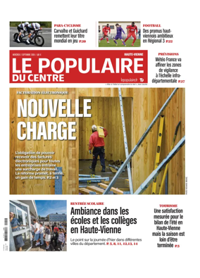 Cover of Le Populaire du Centre (Haute-Vienne)