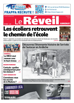 Cover of Le Reveil du Vivarais – edition Annonay