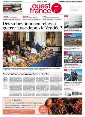 Cover of Ouest France (Challans / Saint-Gilles-Croix-de-Vie)