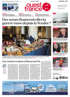 Cover of Ouest-France (Fougeres Vitre)