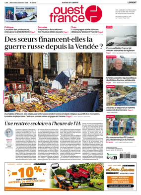 Cover of Ouest France (Lorient)