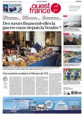 Cover of Ouest France (Pontivy)