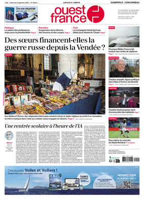 Cover of Ouest-France (Quimperle Concarneau)