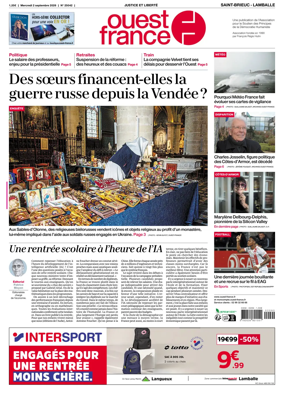 Cover of Ouest-France (Saint-Brieuc Lamballe)