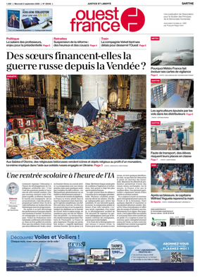Cover of Ouest France (Sarthe)