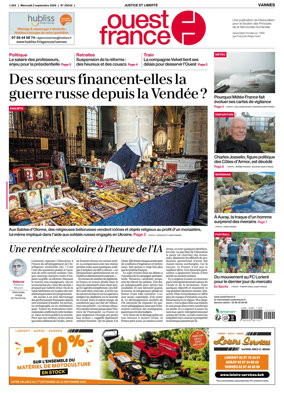 Cover of Ouest France (Vannes)