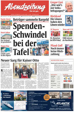 Cover of Abendzeitung Munchen