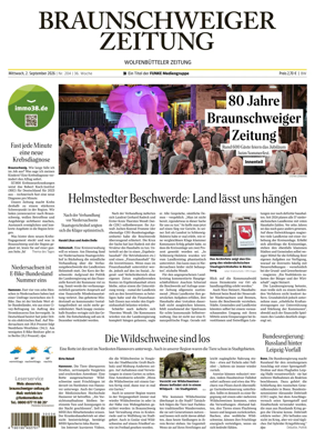 Cover of Braunschweiger Zeitung (Braunschweig)