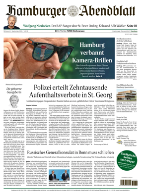 Cover of Hamburger Abendblatt (Hamburg)