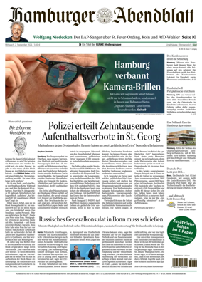 Cover of Hamburger Abendblatt (Harburg)