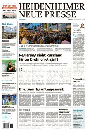 Cover of Heidenheimer Neue Presse