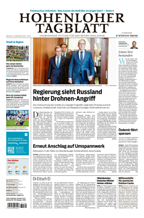 Cover of Hohenloher Tagblatt