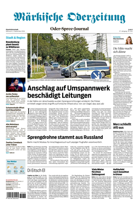 Cover of Markische Oderzeitung Eisenhuttenstadt