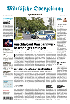 Cover of Markische Oderzeitung Spree-Journal